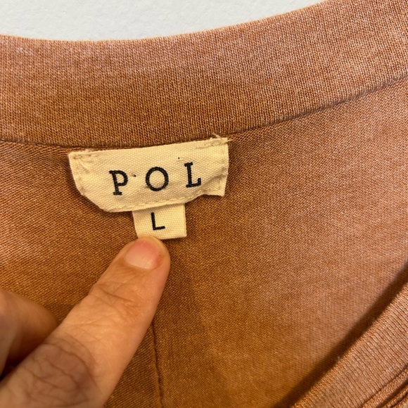 POL Women's Oversized Long Sleeve Lightweight Top with Patchwork Camouflage - Picture 3 of 4